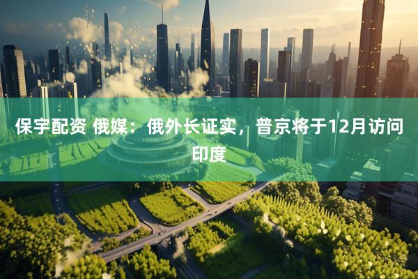 保宇配资 俄媒：俄外长证实，普京将于12月访问印度