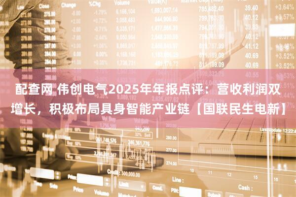 配查网 伟创电气2025年年报点评：营收利润双增长，积极布局具身智能产业链【国联民生电新】