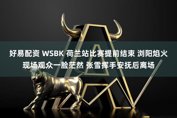 好易配资 WSBK 荷兰站比赛提前结束 浏阳焰火现场观众一脸茫然 张雪挥手安抚后离场